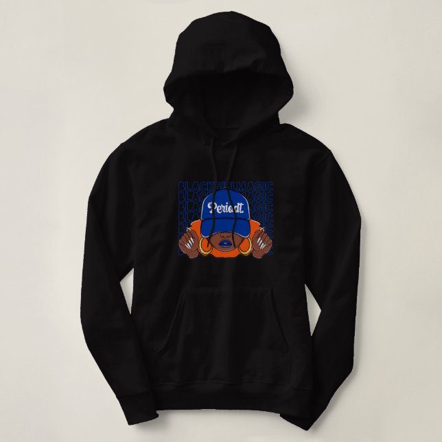 Black Girl Magic Mid_Knick 1s Matching Hoodie (Design Front)