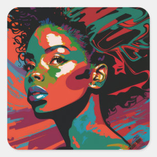 'Black Girl Magic' Pop Art Stickers
