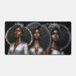 Black girl magic queen melanin woman sista queens desk mat