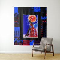 Black Girl Magic • Radiant Afrocentric Art Tapestr
