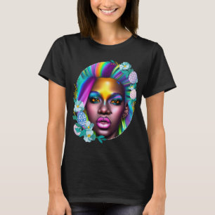 Black Girl Magic Rainbow Spring Melanin Sista Wome T-Shirt