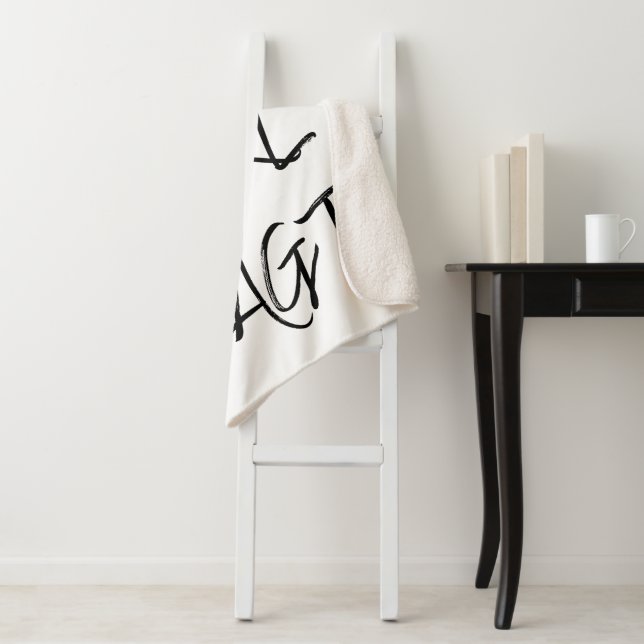 Black Girl Magic Sherpa Blanket (In Situ)