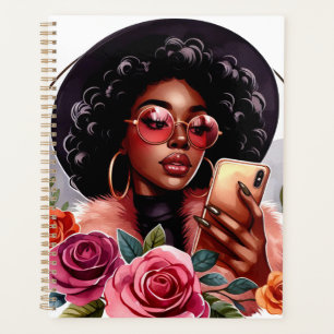 Black girl melanin sista african africa princess planner