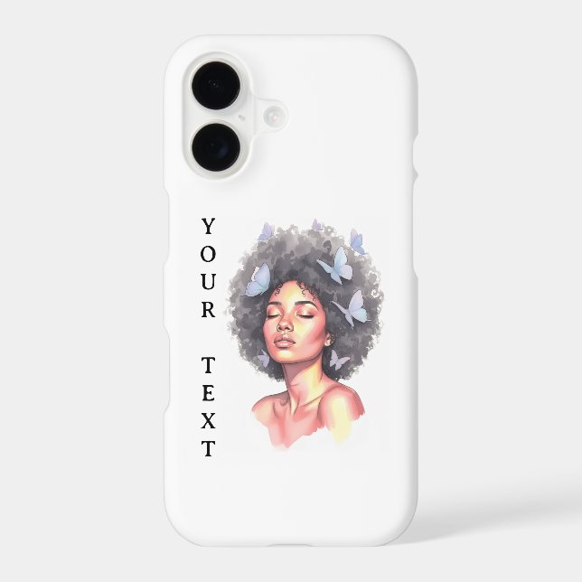 Black Girl Pastel Minimalistic Butterfly Custom (Back)
