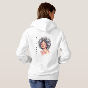 Black Girl Pastel Minimalistic Butterfly Custom Hoodie