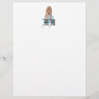 Black Girl Personalised Stationery Custom Letterhead