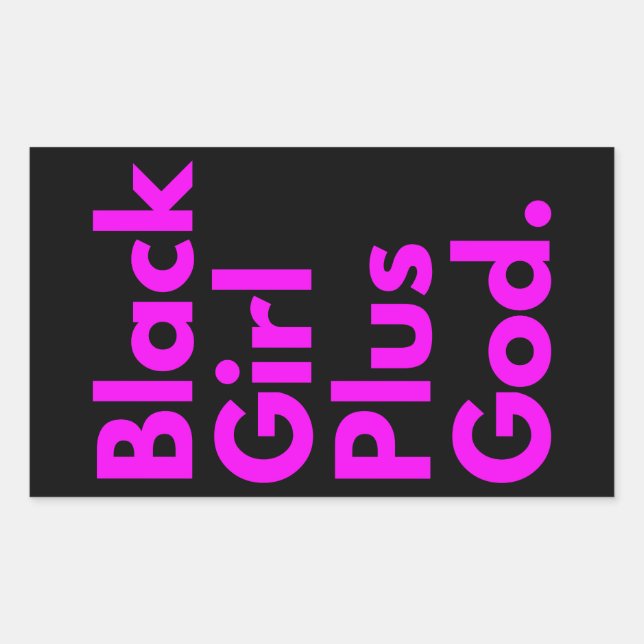 BLACK GIRL PLUS GOD RECTANGULAR STICKER (Front)