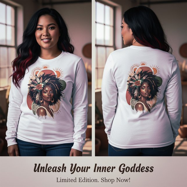 Black Girl Poster – Stunning Bohemian  T-Shirt (Black Girl Poster – Stunning Bohemian 
)