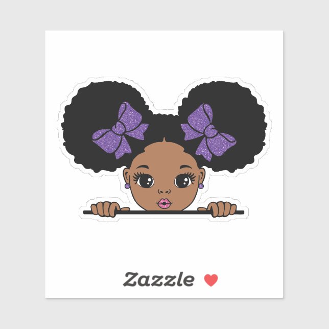 Black Girl Puff Hair (Sheet)