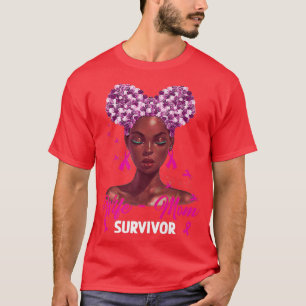 Black Girl Woman Wife Mum Survivor Breast Cancer A T-Shirt
