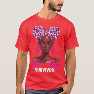 Black Girl Woman Wife Mum Survivor Breast Cancer A T-Shirt
