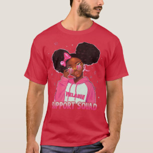 Black Girl Women Support Squad Breast Cancer Aware T-Shirt