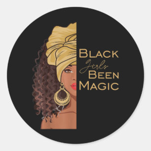 Black Girls Been Magic Black History Month African Classic Round Sticker