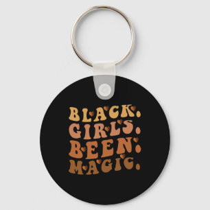 Black Girls Been Magic Melanin Afro American Histo Key Ring