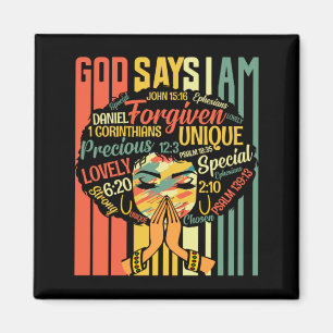 Black Girls God Says I Am Black History Month Mela Magnet