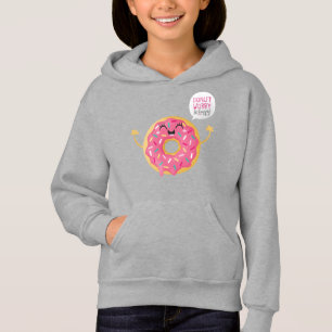 Black Girls Hoodie Sweets Doughnut Worry Be Happy