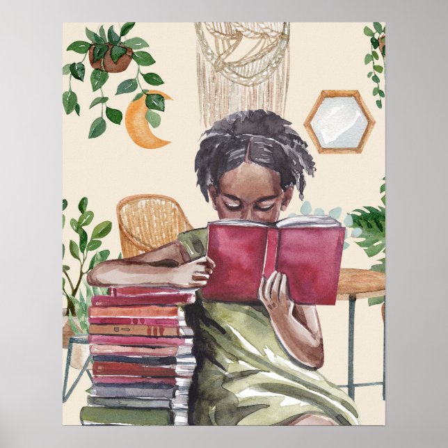 Black Girls Love Reading Poster (Front)