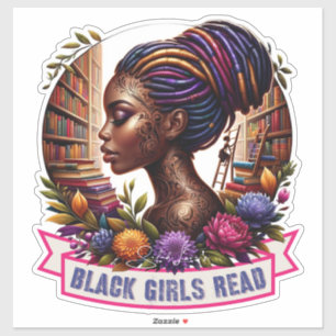 Black Girls Read 14x14 Kiss-Cut Sticker Sheet