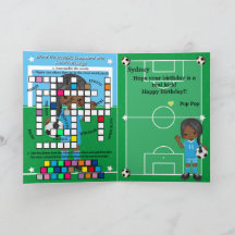 Black Girls Soccer Secret Message Happy Birthday