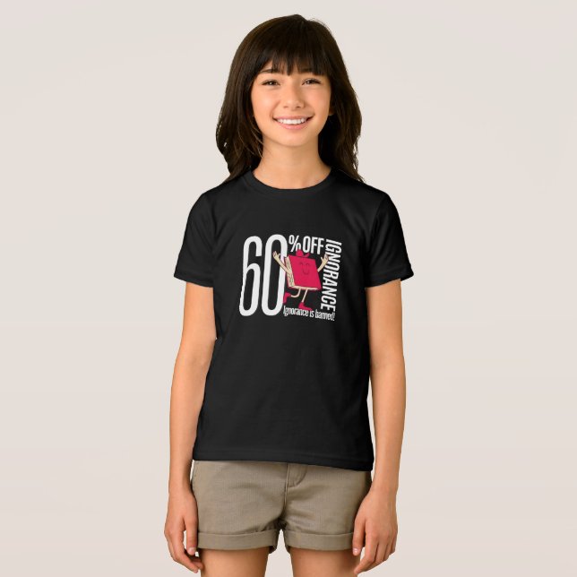Black Girl's T-Shirt Future Thinker: 60% OFF IGNOR Tri-Blend Shirt (Front Full)