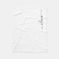 Black Girly Monogram Name Modern