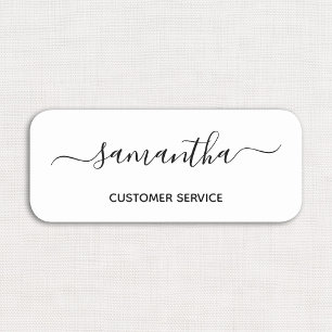 Black Girly Signature Name Job Title Tag