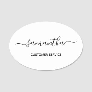 Black Girly Signature Name Job Title Tag