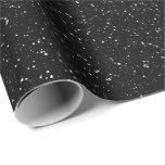 Black Glam Glitter Stars Sparkly Minimal Wedding Wrapping Paper<br><div class="desc">florenceK glam collection</div>