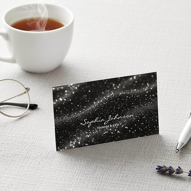 Black glitter Business Card (Creator Uploaded)