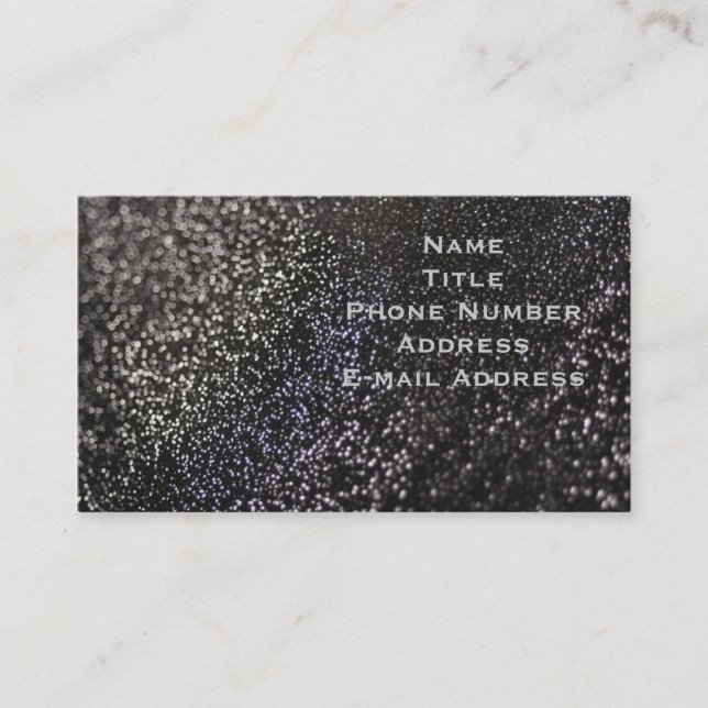 Black Glitter Business Cards (Front)