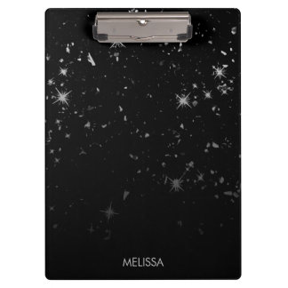 Black Glitter Clipboard