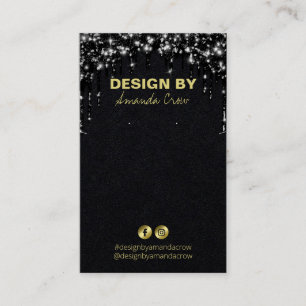Black Glitter DIY Necklace Earring Card Holder