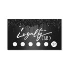 Black Glitter Drips Typography Beauty Salon