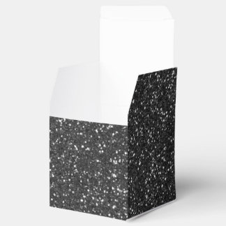 Black Glitter Favour Box