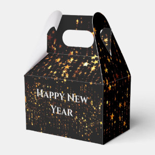 Black Glitter Happy New Year Favour Box