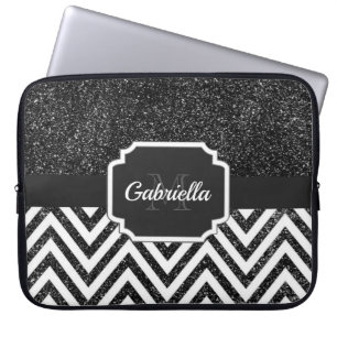Black Glitter Laptop Sleeve