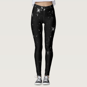 Black Glitter Leggings