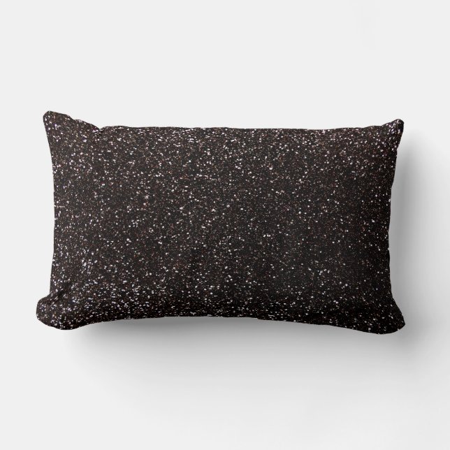 Black glitter lumbar cushion (Front)