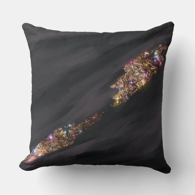 Black Glitter Pillow (Front)