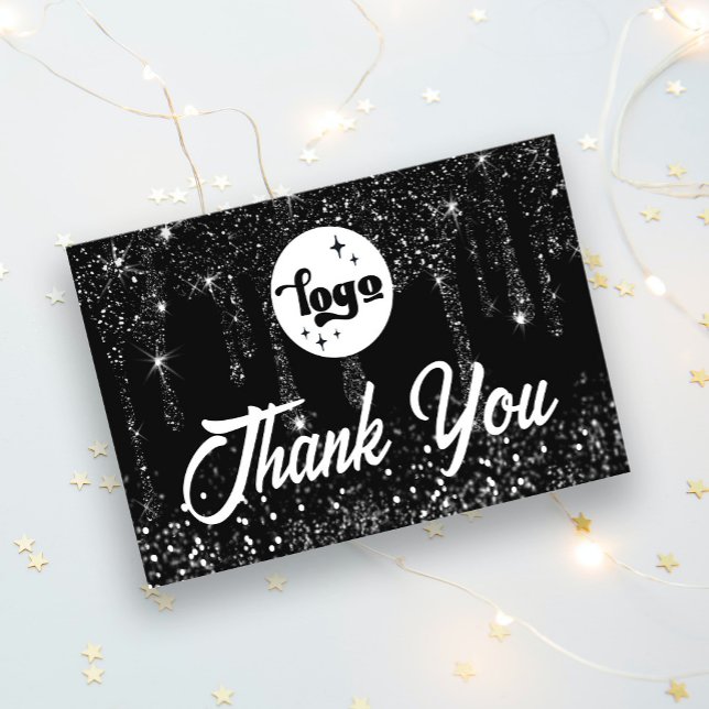 black glitter thank you package insert  (Creator Uploaded)