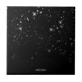 Black Glitter Tile