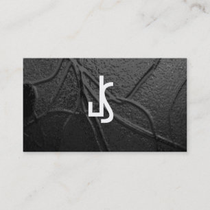 black glossy abstract business card