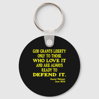 Black God Grants Liberty Key Ring