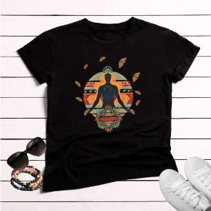 Black Goddess Butterfly Mandala Bohemian T-Shirt
