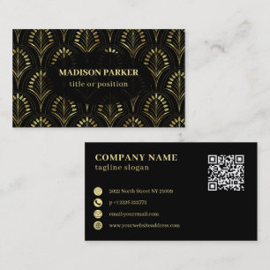 Black & Gol Art Deco Business Card