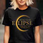 Black & Gold 2024 Texas Total Solar Eclipse Family T-Shirt<br><div class="desc">Introducing our Black & Gold 2024 Texas Total Solar Eclipse Family T-Shirt, a stylish and commemorative garment for the whole family. Featuring sleek black fabric accented with shimmering gold details, this shirt celebrates the celestial event of the 2024 total solar eclipse in Texas. With its elegant design and exclusive print,...</div>