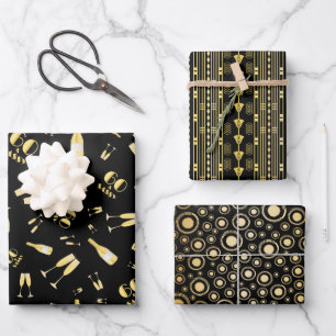 Black Gold 60 and Sassy Birthday Elegant  Wrapping Paper Sheet