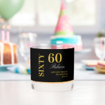 Black & Gold 60th Birthday Elegant Cocktail Party  Whiskey Glass<br><div class="desc">Black & Gold 60th Birthday Elegant Cocktail Party Whiskey Glass</div>