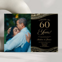 Black Gold Agate 60th Wedding Anniversary Party