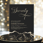 Black Gold Agate 70th Seventy Birthday Party Invitation<br><div class="desc">A bold and elegant 70th birthday invitation featuring a striking black and gold agate design. Printed on high-quality cardstock, this invitation combines modern sophistication with timeless class. The deep black tones accented by radiant gold details create a regal and refined aesthetic, making it the perfect choice for a memorable and...</div>